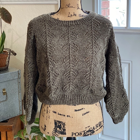 Small Olive Green POL Sweater - Picture 1 of 7